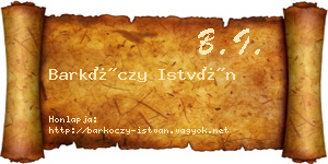 Barkóczy István névjegykártya